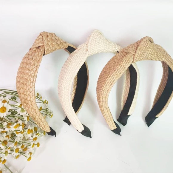 3 Pack Stylish Woven Headbands Set - Picture 3 of 6